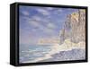Cliffs Near Fecamp, 1881-Claude Monet-Framed Stretched Canvas
