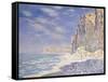 Cliffs Near Fecamp, 1881-Claude Monet-Framed Stretched Canvas