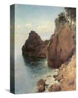 Cliffs near Final-Marina-Eugen Bracht-Stretched Canvas