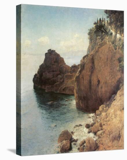 Cliffs near Final-Marina-Eugen Bracht-Stretched Canvas