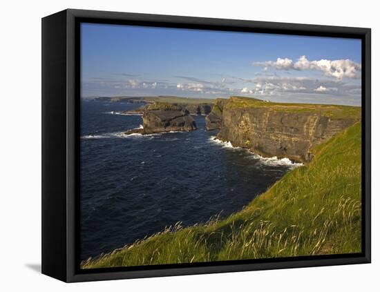 Cliffs Near Kilkee, Loop Head, County Clare, Munster, Republic of Ireland, Europe-Richard Cummins-Framed Stretched Canvas