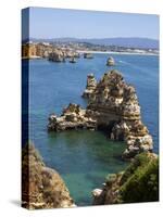 Cliffs Near Praia Dona Ana, Lagos, Algarve, Portugal, Europe-Jeremy Lightfoot-Stretched Canvas