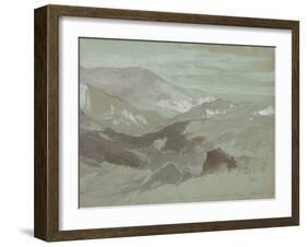 Cliffs of Ecclesbourne near Hastings, 1862-Thomas Moran-Framed Giclee Print