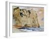 Cliffs of Etretat. the Pied Du Cheval, 1838 (W/C and Gouache on Paper)-Eugene Delacroix-Framed Giclee Print