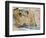 Cliffs of Etretat. the Pied Du Cheval, 1838 (W/C and Gouache on Paper)-Eugene Delacroix-Framed Premium Giclee Print