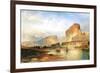 Cliffs of Green River-Thomas Moran-Framed Premium Giclee Print