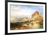 Cliffs of Green River-Thomas Moran-Framed Art Print