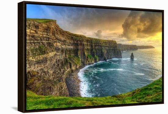 Cliffs of Moher at Sunset, Co. Clare, Ireland-Patryk Kosmider-Framed Stretched Canvas