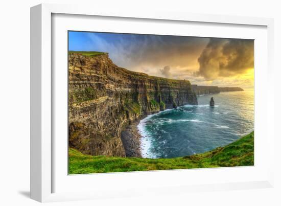 Cliffs of Moher at Sunset, Co. Clare, Ireland-Patryk Kosmider-Framed Photographic Print