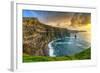 Cliffs of Moher at Sunset, Co. Clare, Ireland-Patryk Kosmider-Framed Photographic Print