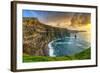 Cliffs of Moher at Sunset, Co. Clare, Ireland-Patryk Kosmider-Framed Photographic Print