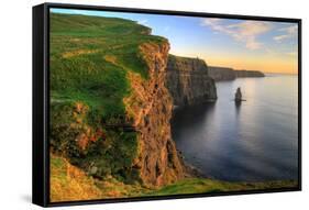 Cliffs of Moher at Sunset - Ireland-Patryk Kosmider-Framed Stretched Canvas
