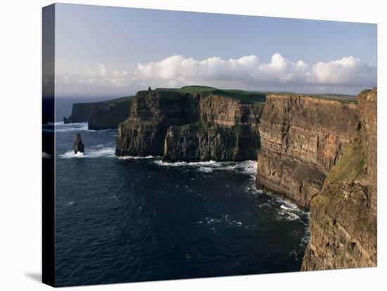 Cliffs of Moher, Rising to 230M in Height, O'Brians Tower and Breanan Mor Seastack, County Clare-Gavin Hellier-Stretched Canvas