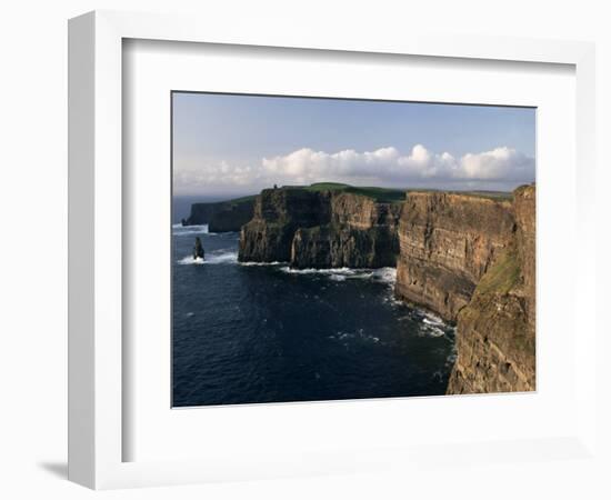 Cliffs of Moher, Rising to 230M in Height, O'Brians Tower and Breanan Mor Seastack, County Clare-Gavin Hellier-Framed Photographic Print