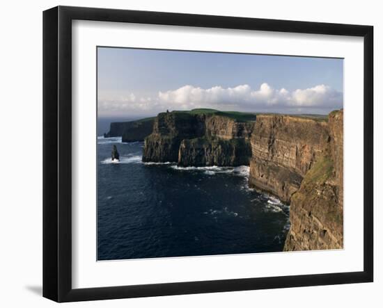 Cliffs of Moher, Rising to 230M in Height, O'Brians Tower and Breanan Mor Seastack, County Clare-Gavin Hellier-Framed Photographic Print