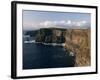 Cliffs of Moher, Rising to 230M in Height, O'Brians Tower and Breanan Mor Seastack, County Clare-Gavin Hellier-Framed Photographic Print