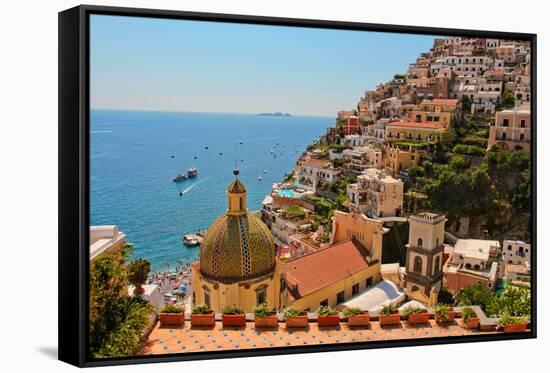 Cliffs of the Almafi Coast Italy-null-Framed Stretched Canvas