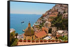 Cliffs of the Almafi Coast Italy-null-Framed Stretched Canvas