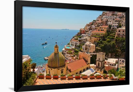 Cliffs of the Almafi Coast Italy-null-Framed Photo