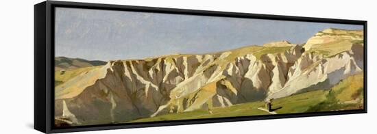 Cliffs of Volterra-Elihu Vedder-Framed Stretched Canvas