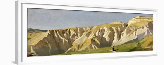 Cliffs of Volterra-Elihu Vedder-Framed Giclee Print