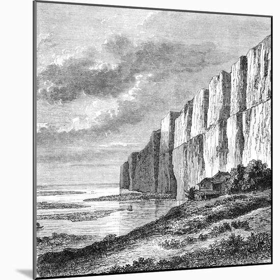 Cliffs of Yellow Earth on the Hoang-Ho, C1890-null-Mounted Giclee Print