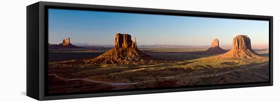 Cliffs on a Landscape, Monument Valley, Monument Valley Tribal Park, Utah, USA-null-Framed Stretched Canvas