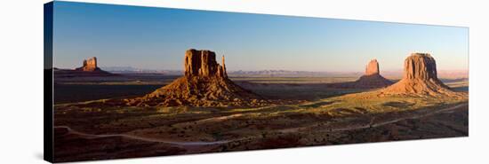 Cliffs on a Landscape, Monument Valley, Monument Valley Tribal Park, Utah, USA-null-Stretched Canvas