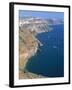 Cliffs on Basin of Caldera, Island of Santorini (Thira), Cyclades Islands, Greece-Sergio Pitamitz-Framed Photographic Print