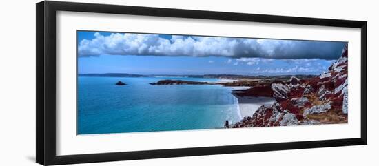 Cliffs on the Coast, Baie De Douarnenez, Finistere, Brittany, France-null-Framed Photographic Print