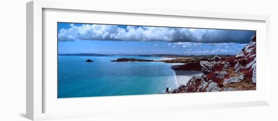 Cliffs on the Coast, Baie De Douarnenez, Finistere, Brittany, France-null-Framed Photographic Print