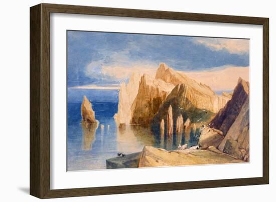 Cliffs on the North East Side of Point Lorenzo, Madeira-John Sell Cotman-Framed Giclee Print