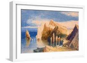 Cliffs on the North East Side of Point Lorenzo, Madeira-John Sell Cotman-Framed Giclee Print