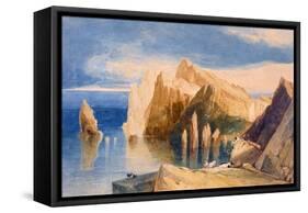 Cliffs on the North East Side of Point Lorenzo, Madeira-John Sell Cotman-Framed Stretched Canvas