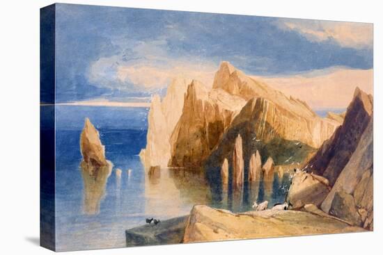 Cliffs on the North East Side of Point Lorenzo, Madeira-John Sell Cotman-Stretched Canvas
