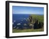 Cliffs over Coatline, Near Dunlace Castle, County Antrim, Ulster, Northern Ireland, United Kingdom-Charles Bowman-Framed Photographic Print