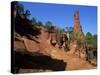 Cliffs Where Ochre was Once Mined, Roussillon, Provence, France-John Miller-Stretched Canvas