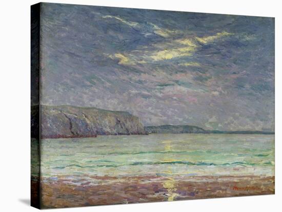 Cliffs with Setting Sun-Maxime Emile Louis Maufra-Stretched Canvas