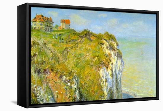 Cliffs-Claude Monet-Framed Stretched Canvas