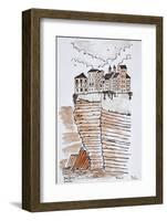 Cliffside city of Bonifacio, Corsica, France-Richard Lawrence-Framed Photographic Print