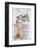 Cliffside city of Bonifacio, Corsica, France-Richard Lawrence-Framed Photographic Print