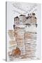 Cliffside city of Bonifacio, Corsica, France-Richard Lawrence-Stretched Canvas