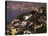 Cliffside Homes on Acapulco Bay, Mexico-Walter Bibikow-Stretched Canvas