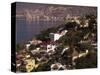 Cliffside Homes on Acapulco Bay, Mexico-Walter Bibikow-Stretched Canvas