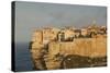 Cliffside Houses at Dawn, Bonifacio, Corsica, France-Walter Bibikow-Stretched Canvas