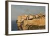 Cliffside Houses at Dawn, Bonifacio, Corsica, France-Walter Bibikow-Framed Photographic Print