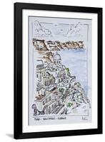 Cliffside town of Fira, Island of Santorini, Greece-Richard Lawrence-Framed Photographic Print