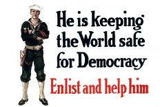 U.S. Navy, Enlist and Help Him , c.1916-Cliffton Carleton-Stretched Canvas