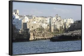 Clifftop Houses, Built onto Rocks, Forming the Harbour of Polignano a Mare-Stuart Forster-Framed Photographic Print