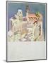 Clifftop Town, C.1930-John Armstrong-Mounted Giclee Print